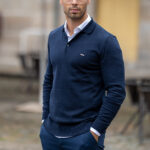 POLO TRICOT MANGA COMPRIDA AZUL ZOLF - Image 2