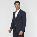 FATO AZUL COM QUADRADOS CINZA SLIM FIT ZOLF - Image 5