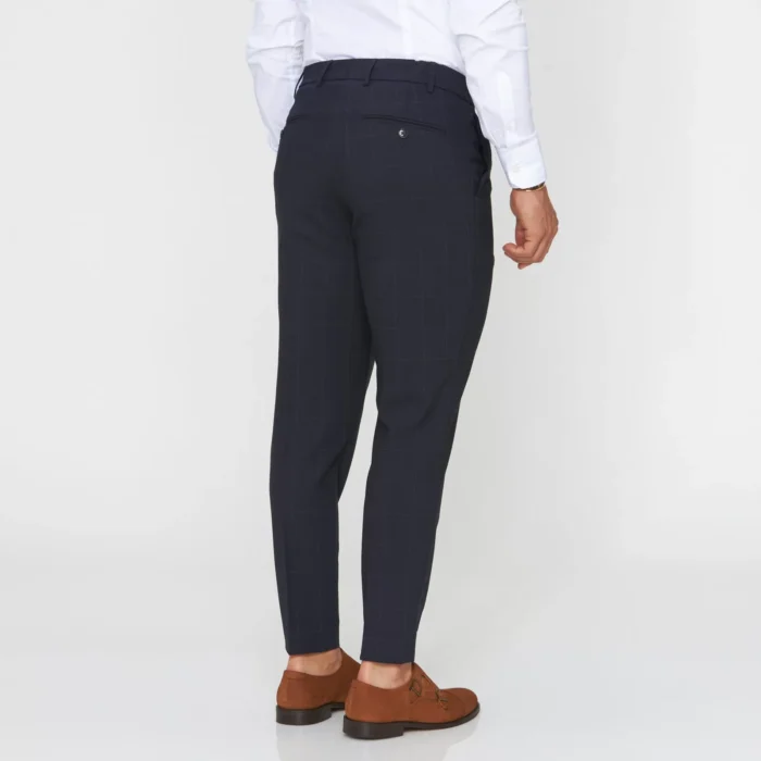 FATO AZUL COM QUADRADOS CINZA SLIM FIT ZOLF - Image 2