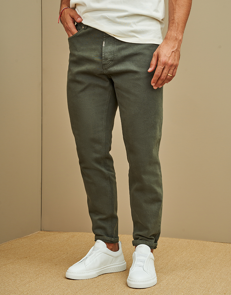 234003000_verde-militar_1-1 CALÇA RINGUE TAPERED VERDE MILITAR ZOLF - Image 1