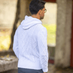 CAMISOLA TRICOT TEXTURA COM CAPUZ BRANCO ZOLF - Image 2