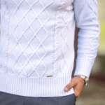 CAMISOLA TRICOT TEXTURA COM CAPUZ BRANCO ZOLF - Image 3
