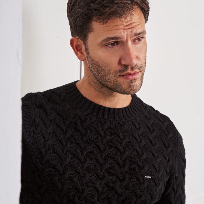 CAMISOLA TRICOT COM RELEVO PRETA ZOLF - Image 2