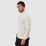 CAMISOLA TRICOT MEIA GOLA TEXTURADA CRU ZOLF