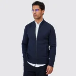 CASACO TRICOT BOMBER AZUL ZOLF - Image 2