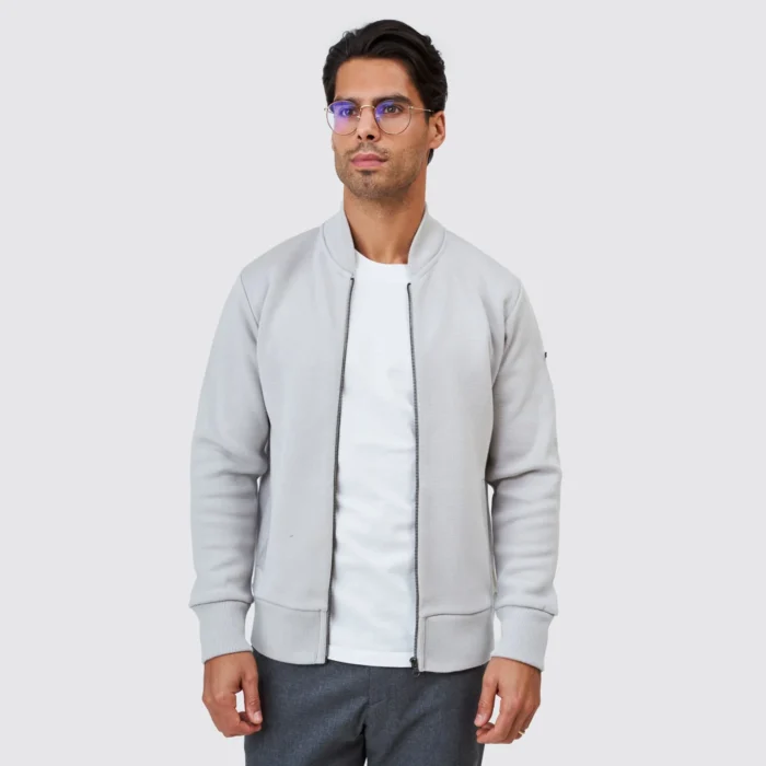 CASACO TRICOT BOMBER CINZA ZOLF - Image 1