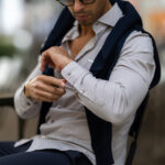 CAMISA GOLA ITALIANA BEGE COM RISCA SLIM FIT ZOLF - Image 2