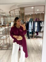 TÚNICA FÚCSIA COM CINTO SAHOCO