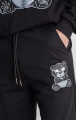 CALÇAS PRETAS COM ESTAMPA DE URSO GIANNI KAVANAGH - Image 3