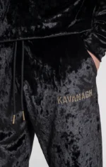 CALÇAS PRETAS EM VELUDO COM LOGOTIPO GIANNI KAVANAGH - Image 3