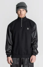 SWEAT PRETA COM DETALHE EM CONTRASTE GIANNI KAVANAGH