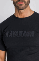 T-SHIRT PRETA COM LOGÓTIPO EM RELEVO GIANNI KAVANAGH - Image 2