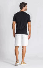 T-SHIRT PRETA COM LOGÓTIPO EM RELEVO GIANNI KAVANAGH - Image 4