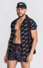 CAMISA PRETA COM ESTAMPA COLORIDA GIANNI KAVANAGH - Image 3