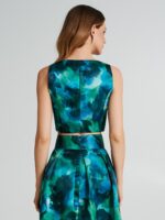 TOP AZUL COM ESTAMPADO AQUÁTICO RINASCIMENTO - Image 5