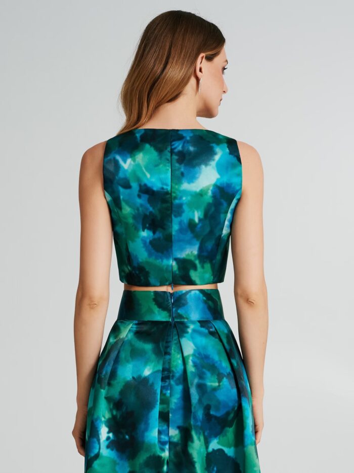 TOP AZUL COM ESTAMPADO AQUÁTICO RINASCIMENTO - Image 5