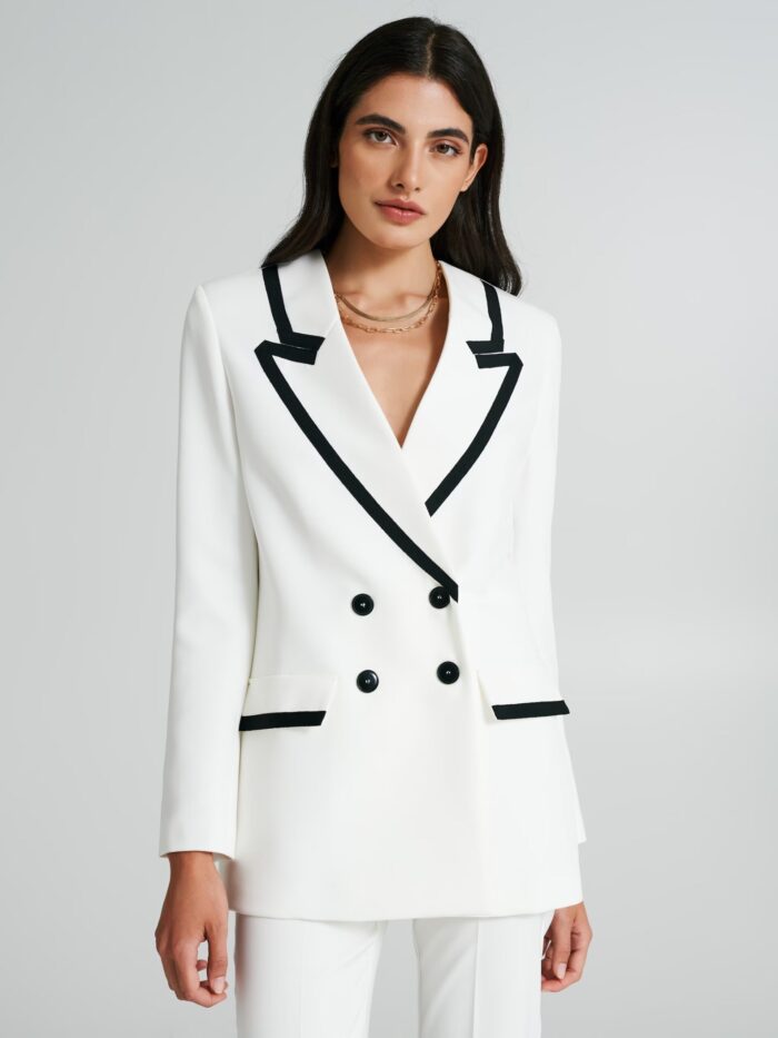 BLAZER BRANCO COM PERFIL PRETO RINASCIMENTO - Image 4
