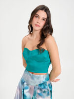 TOP TURQUESA COM EFEITO CORSET RINASCIMENTO - Image 3