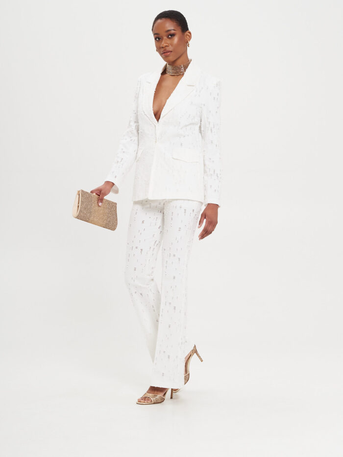 BLAZER DE GANGA BRANCO TEXTURADO RINASCIMENTO - Image 2