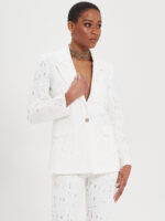 BLAZER DE GANGA BRANCO TEXTURADO RINASCIMENTO