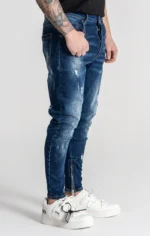 CALÇAS DE GANGA AZUIS SKINNY COM RASGOS GIANNI KAVANAGH - Image 2