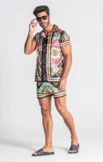 CAMISA HAVAIANA MULTICOLORIDA COM PADRÃO BARROCO GIANNI KAVANAGH - Image 3
