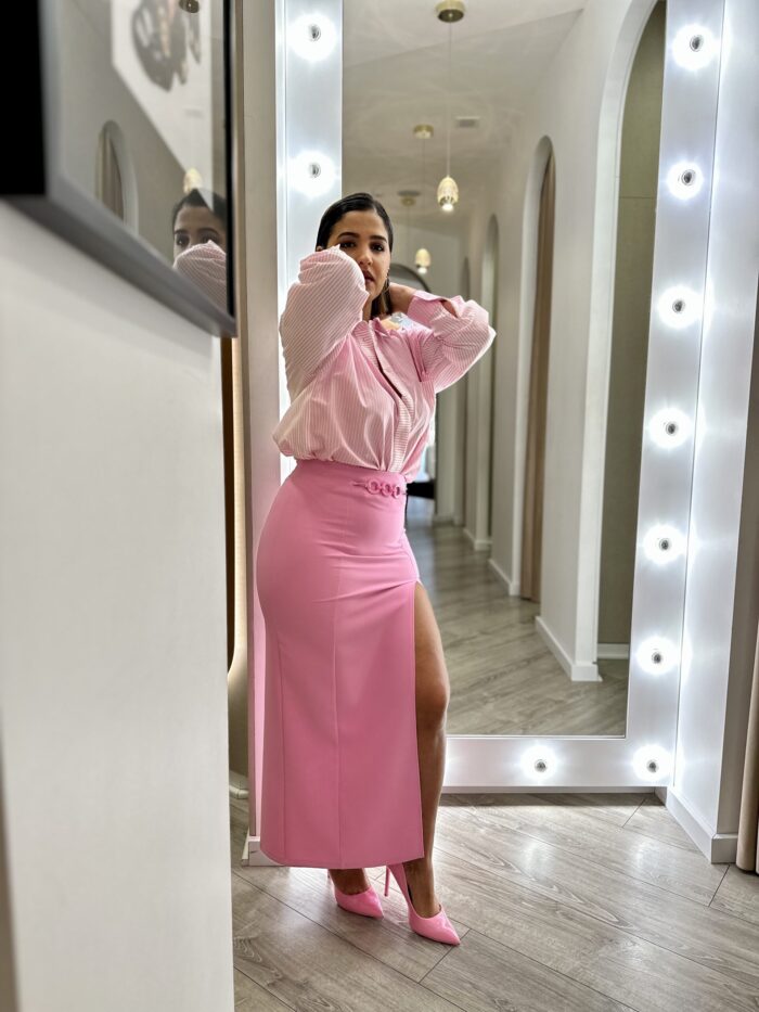 SAIA MIDI ROSA TAFFY COM ARGOLAS RINASCIMENTO - Image 3