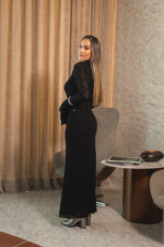 VESTIDO PRETO COMPRIDO EM RENDA MISS YOU - Image 6