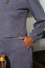 CALÇA AZUL EM BOMBAZINE MISS YOU - Image 4