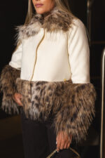 CASACO CREME COM DETALHE EM PELO ANIMAL PRINT MISS YOU - Image 3