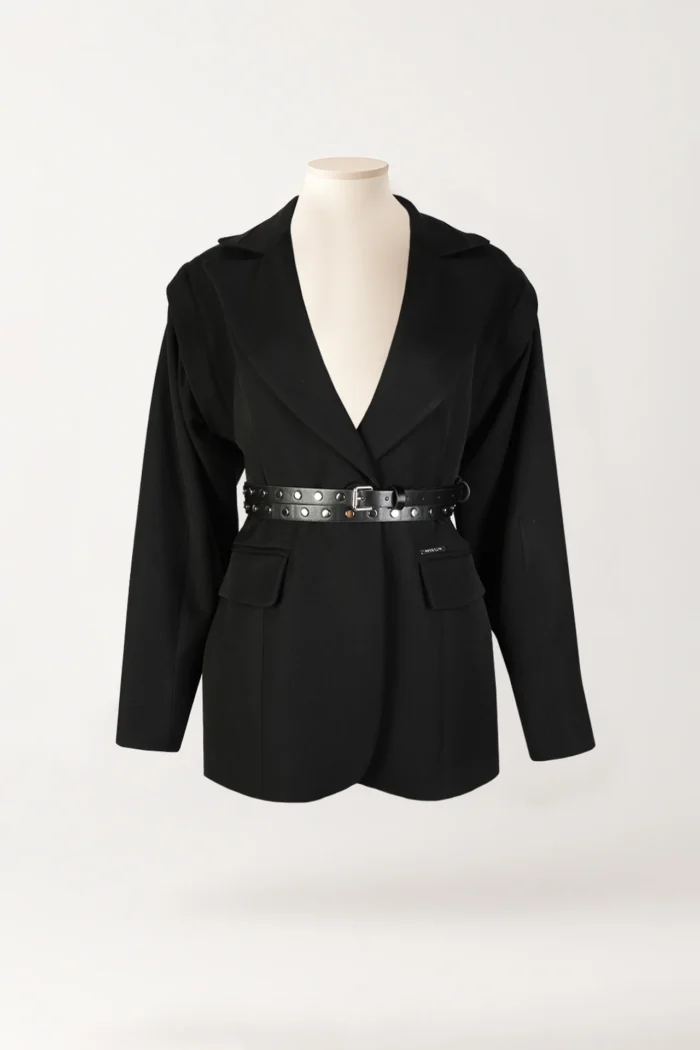 BLAZER PRETO ESTRUTURADO COM CINTO SAHOCO - Image 2