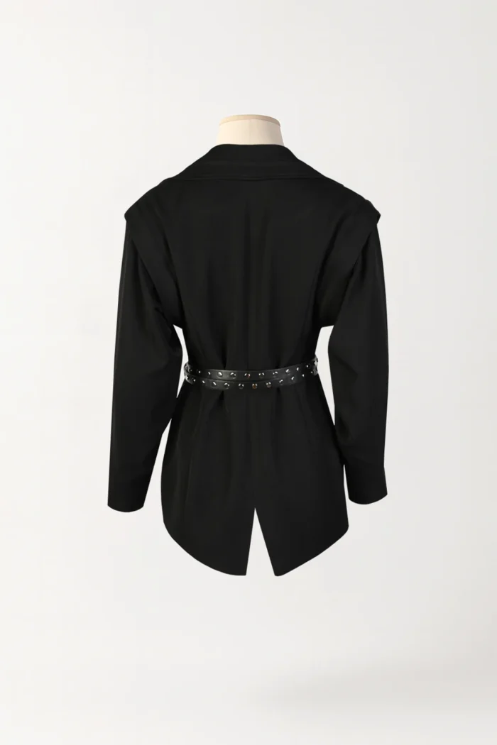 BLAZER PRETO ESTRUTURADO COM CINTO SAHOCO - Image 3