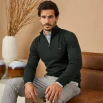 CAMISOLA LISA COM FECHO VERDE ESCURO ZOLF