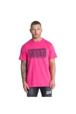 T-SHIRT ROSA OVERSIZE COM ESTAMPA CÓDIGO DE BARRAS GIANNI KAVANAGH