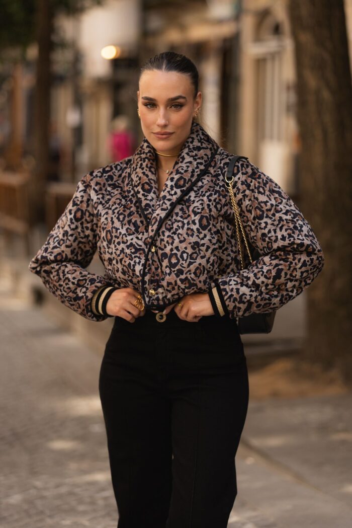 CASACO ACOLCHOADO ESTAMPADO ANIMAL PRINT - Image 1