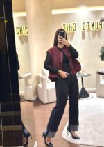CALÇAS DE GANGA PRETA WIDE LEG PONTO CHIC