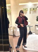 COLETE BORDÔ EM CAMURÇA SINTÉTICA PONTO CHIC - Image 2