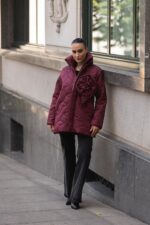 CASACO ACOLCHOADO BORDÔ COM ROSA MISS YOU - Image 4