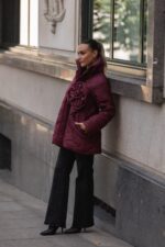 CASACO ACOLCHOADO BORDÔ COM ROSA MISS YOU - Image 5