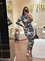 SAIA PADRÃO ZEBRA PRETO E BRANCO RINASCIMENTO - Image 2