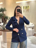 BLAZER AZUL COM FLOR APLICADA RINASCIMENTO - Image 3