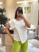 BLUSA BRANCA ASSIMÉTRICA RINASCIMENTO
