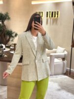 BLAZER CURTO TWEED VERDE MENTA RINASCIMENTO