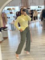 CAMISOLA AMARELO MANTEIGA COM GOLA ALTA RUGA - Image 2