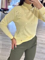 CAMISOLA AMARELO MANTEIGA COM GOLA ALTA RUGA - Image 4