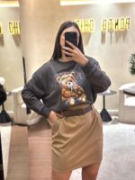 SWEATSHIRT CASTANHA COM URSO “FOREVER” DIXIE