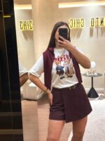 T-SHIRT BRANCA COM URSOS ILUSTRADOS DIXIE