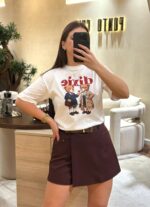 T-SHIRT BRANCA COM URSOS ILUSTRADOS DIXIE - Image 2