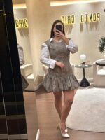VESTIDO PRÍNCIPE DE GALES COM FOLHO RINASCIMENTO - Image 2