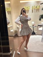 VESTIDO PRÍNCIPE DE GALES COM FOLHO RINASCIMENTO - Image 3